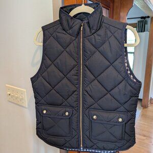 JCrew Black Puffer Vest